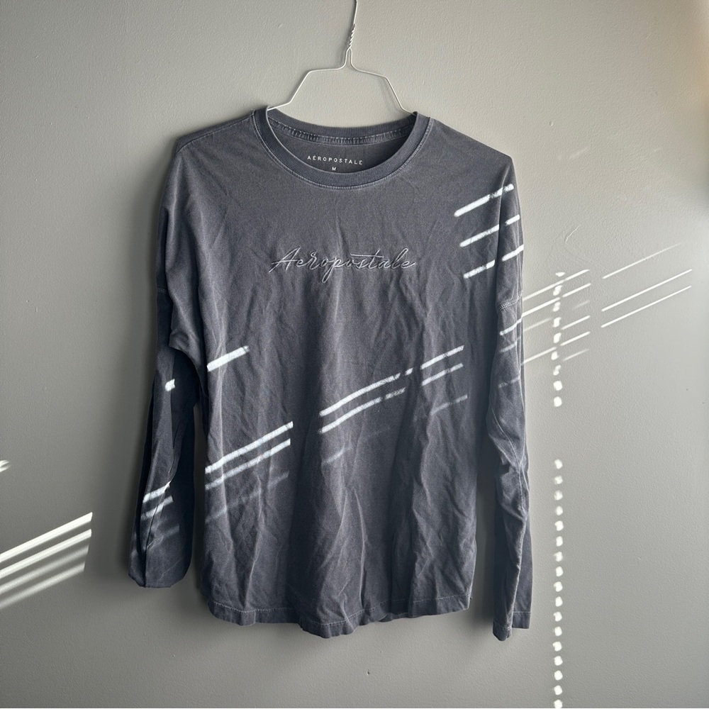 Aeropostale light washed grey long sleeve